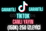 ⭐(ANLİK) 15DK 250 CANLI İZLEYİCİ TİKTOK⭐