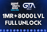 ⭐GTA Online 1MR + 8000 Level + Full Unlock⭐