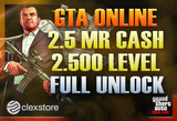 Anlık | 2.5 MR Cash + 2500 Level + FULL Unlock