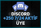 ANLIK | 250 Adet Discord 7/24 Aktif Üye