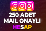 ANLIK | 250 Adet Instagram | Mail Onaylı Hesap