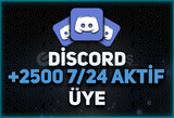 ANLIK | 2500 Adet Discord 7/24 Aktif Üye