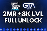 ⭐GTA Online 2MR + 8000 Level + Full Unlock!⭐