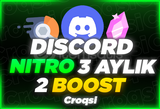 ⭐️Anlık | 3 Aylık Nitro 2x Boost ⭐️