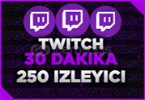 [ANLIK}⭐30 DK +250 Twitch Canlı Yayın İzleyici⭐