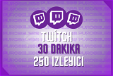 [ANLIK}⭐30 DK +250 Twitch Canlı Yayın İzleyici⭐