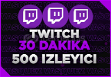[ANLIK}⭐30 DK +500 Twitch Canlı Yayın İzleyici⭐