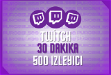 [ANLIK}⭐30 DK +500 Twitch Canlı Yayın İzleyici⭐