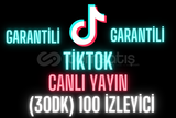 ⭐(ANLİK) 30DK 100 CANLI İZLEYİCİ TİKTOK⭐