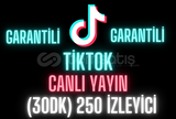 ⭐(ANLİK) 30DK 250 CANLI İZLEYİCİ TİKTOK⭐