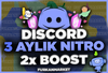 ⭐ DİSCORD 3AYLIK NİTRO + 2X BOOST⭐