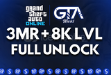 ⭐GTA Online 3MR + 8000 Level + Full Unlock⭐