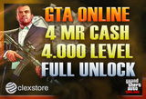 Anlık | 4 MR Cash + 4000 Level + FULL Unlock