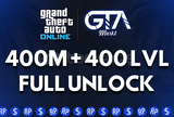 ⭐GTA Online 400M + 400 Level + Full Unlock⭐