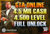 Anlık | 4.5 MR Cash + 4500 Level + FULL Unlock