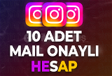ANLIK | 10 Adet Instagram | Mail Onaylı Hesap