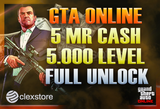 Anlık | 5 MR Cash + 5000 Level + FULL Unlock