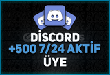 ANLIK | 500 Adet Discord 7/24 Aktif Üye