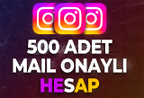 ANLIK | 500 Adet Instagram | Mail Onaylı Hesap