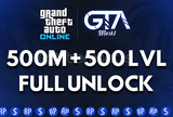 ⭐GTA Online 500M + 500 Level + FU⭐ GARANTİLİ