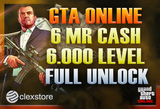 Anlık | 6 MR Cash + 6000 Level + FULL Unlock