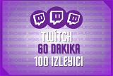 [ANLIK}⭐60 DK +100 Twitch Canlı Yayın İzleyici⭐