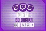 [ANLIK}⭐60 DK +250 Twitch Canlı Yayın İzleyici⭐