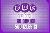 [ANLIK}⭐60 DK +500 Twitch Canlı Yayın İzleyici⭐