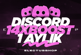 ⭐[7/24 Anlık] DİSCORD 1 AYLIK 14X BOOST⭐