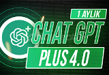 Anlık | ChatGPT Plus 4.0 [1 Aylık] + Garanti