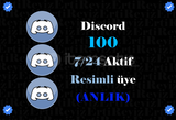 (ANLIK) Discord 100 7/24 Aktif Üye RESİMLİ