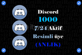 (ANLIK) Discord 1000 7/24 Aktif Üye RESİMLİ