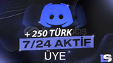 ⭐(ANLIK) Discord 250 7/24 Aktif Üye⭐