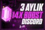 ✨ [ANLIK] Discord 3 AYLIK 14X BOOST ✨