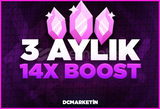 ⭐️[BOTSUZ] DİSCORD 3 AYLIK 14X BOOST⭐️