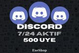 ⭐[ANLIK]Discord 500 7/24 Aktif UHQ KALİTE ÜYE