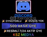 (ANLIK) Discord 500 7/24 Aktif Üye RESİMLİ