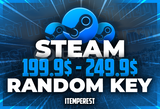 ⭐️Anlık | En Az 199.9$/249.9$ Steam Random Key