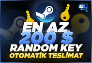 ⭐ En Az 200$ Steam Random Key - Kaliteli ⭐