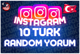 ⭐ [ANLIK] İNSTAGRAM 10 Türk Yorum | + GARANTİ ⭐
