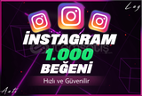 ⚡ANLIK⚡İNSTAGRAM 1.000 BEĞENİ