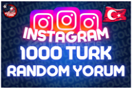⭐[ANLIK] İNSTAGRAM 1000 Türk Yorum | + GARANTİ⭐