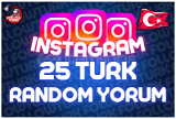 ⭐ [ANLIK] İNSTAGRAM 25 Türk Yorum | + GARANTİ ⭐