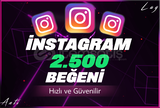 ⚡ANLIK⚡İNSTAGRAM 2.500 BEĞENİ