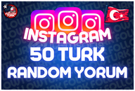 ⭐ [ANLIK] İNSTAGRAM 50 Türk Yorum | + GARANTİ ⭐