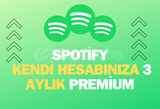 ⭐ANLIK⭐Kendi Hesabınıza 3 Aylık Spotify Premium