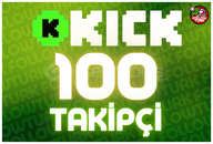 ⭐Kick 100 Takipçi + 365 Gün Garanti⭐