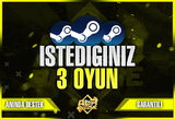 Anlık | Steam İstediğiniz 3 Oyun