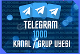 ⭐ [ANLIK] Telegram 1000 Kanal / Grup Üyesi ⭐