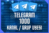 ⭐ [ANLIK] Telegram 1000 Kanal / Grup Üyesi ⭐